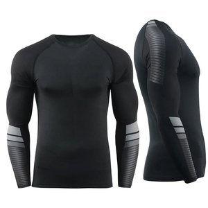 Rashguard de compression pour hommes de haute qualité, respirant, écologique, à séchage rapide, manches longues, service OEM personnalisé - Product Image 6