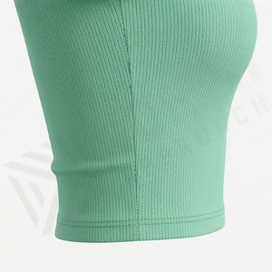 เสื้อยืดคอตตอนทรงบ็อกซี่พิมพ์โลโก้ตามสั่งสำหรับผู้หญิง เสื้อครอปแขนสั้น เสื้อยืดผู้หญิงทันสมัย ชุดออกกำลังกาย ชุดกีฬา - Product Image 5