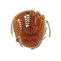 Guantes de Béisbol para Adultos con Palma de Cuero Suave, Costuras Resistentes y Correa de Muñeca Ajustable para Entrenamiento de Béisbol al Aire Libre