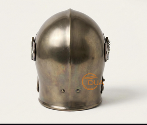 Casque de Chevalier Médiéval en Acier, Style Croisé avec Barbuta, Finition Antique pour Reconstitutions Historiques et Expositions - Product Image 5