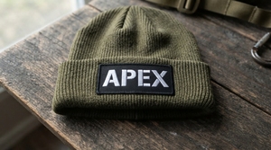 Bonnet en tricot vert olive pour homme, bonnet d'hiver à revers, unisexe, streetwear, bonnet ajusté, logo personnalisé, vente en gros, accessoire de mode - Product Image 2