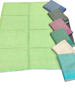 Luxury Fine <b>Wool</b> Zari Chevron Pattern Stole 70x200cms Premium Soft Warm Designer Shawl Ready Stock Available in All Colours - Product Image 1