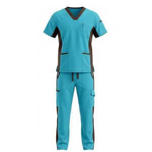 Tenue de travail élégante pour hommes, vêtements de santé en matériau de qualité supérieure, design épuré, coupe confortable, coutures soignées et rangement pratique - Product Image 1