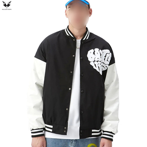 Blousons universitaires pour hommes, noir et blanc, 2026, service OEM ODM, qualité supérieure, dernier style, bon fournisseur avec impression de logo personnalisé, vêtements pour adultes - Product Image 4