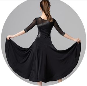 Robes évasées pour femmes, de qualité supérieure, très extensibles, très demandées, avec broderies en strass, pour spectacles sur scène. - Product Image 3