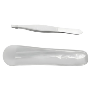Pince à épiler professionnelle incurvée et inclinée de haute qualité pour la mise en forme des sourcils, couleur et logo personnalisés, 100 % acier inoxydable, vente en gros - Product Image 2