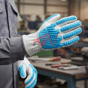 Guantes Resistentes de Cuero y TPR para un Manejo Seguro en Trabajos al Aire Libre, Seguridad para las Manos en el Trabajo - Product Image 5