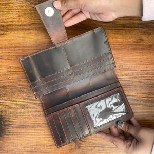 Top Selling Hand Tooled Leather <b>Crossbody</b> <b>Bags</b> & Hand Tooled Ladies RFID Blocking Wallet Fashionable Cowhide Clutch Women Sets - Product Image 6