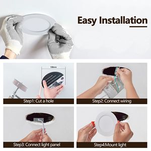 Confezione da 12 Faretti LED da Incasso Ultra-Sottili da 4 Pollici, 2700K 5000K, Dimmerabili, Cambio Colore, 9W 810LM, con Scatola di Giunzione - Product Image 6