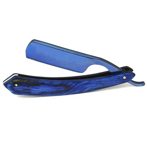 Navajas de Afeitar Profesionales para Barbería, con Mango de Madera Antideslizante, Reposa Dedos Versátil y Hoja de Acero Inoxidable Tegra - Product Image 1