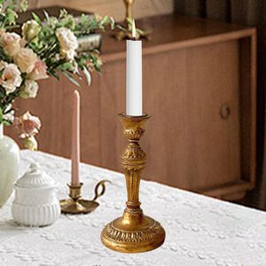 Gold Aluminium Pillar Candle Holder <b>Small</b> Desktop Candle Stand for Dinner Table Party & Living Room Decor At Export from india - Product Image 5