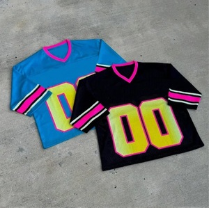 Uniforme de Fútbol Americano Personalizado, Camiseta Deportiva Transpirable Informal de Manga Corta, Camisetas de Equipos de Fútbol Americano - Product Image 5