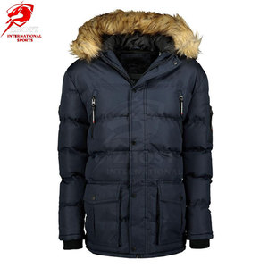 <b>Men</b> Insulated Polyester Fabric <b>Parka</b> Jackets Wind Resistant Comfortable Hooded <b>Coat</b> For <b>Winter</b> Outdoor Activities - Product Image 5
