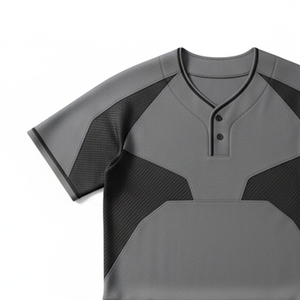 Camiseta de Béisbol Sublimada con Logotipo de Diseño Personalizado, Uniforme de Alta Calidad con Cuello en V y Botones para Club, Torneo y Entrenamiento - Product Image 4