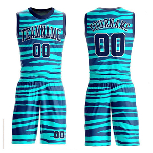 Tenues de basketball d'été unisexes pour enfants et adultes, maillots imprimés personnalisés, ensembles d'entraînement respirants, techniques de broderie - Product Image 3