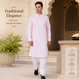 Designer Rayon <b>Kurta</b> Pajama Set|for <b>Men</b> Full Sleeve Sequined Embroidered Traditional Ethnic Groom Wear Regular Fit Festival Wear - Product Image 2