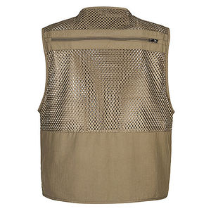 Chalecos Cortos para Hombre, Ligeros, de Poliéster, con Cuello en V, Cierre de Cremallera, Multicolores, con Bolsillos, Reflectantes y de Seguridad, para Senderismo y Pesca - Product Image 5