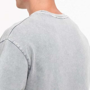 T-shirts Homme Personnalisés en Coton Lourd 100% Coton, Haute Qualité, Vierge, Délavé à l'Acide, Coupe Oversize, Effet Vintage, Été, Vente en Gros - Product Image 6