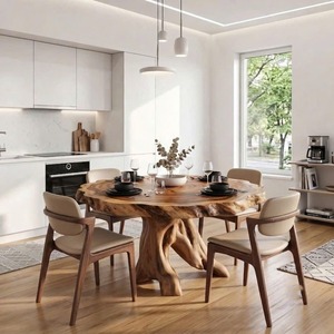 Luxurious and uniquely crafted wooden <b>dining</b> <b>table</b> designed to create a warm and inviting atmosphere <b>Dining</b> <b>Table</b> - Product Image 4