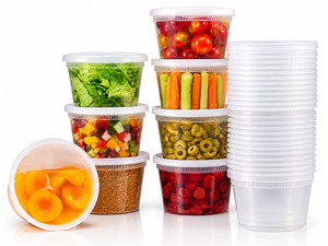 Bol alimentaire rond en PP jetable de 8, 12, 16, 24, 32 oz avec couvercle pour les grandes portions, les salades, la livraison de nourriture, compatible micro-ondes, anti-fuite, à emporter - Product Image 6