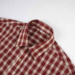 Chemises à carreaux pour hommes 100 % coton de haute qualité, anti-rétrécissement, à manches courtes, boutonnées, col rabattu – Meilleures ventes - Product Image 4