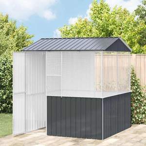 Jaula para Pájaros de Acero Galvanizado Antracita de 84.65 X 82.28 X 90.55 Pulgadas para Mascotas - Product Image 3