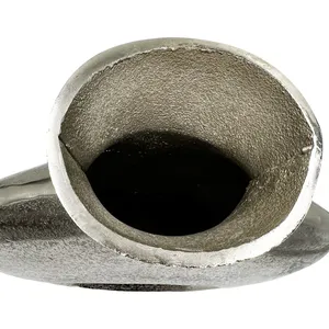 Jarrón de Flores Moderno de Hierro Contemporáneo, Hecho a Mano con Diseño de Centro Abierto, Acabado Plateado, Decoración para el Hogar, ZAHID EXPORTS - Product Image 2
