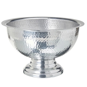 Hammered <b>Gold</b> Metal Punch Bowl Pedestal Champagne Wine <b>Ice</b> <b>Bucket</b> Beverage Chiller for Wedding Party Table Bar - Product Image 6