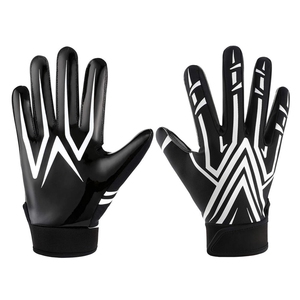 Fabricant de gants de receveur de football américain sur mesure, avec paume adhésive et doigts entièrement couverts, pour le football américain - Product Image 6