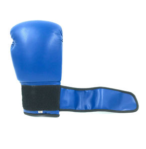 Blue Faux Leather Boxing Gloves With <b>Velcro</b> Wrist <b>Strap</b> For Adults Training And Fighting 14oz - Product Image 6