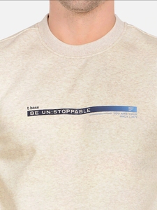 Sweat-shirt à col rond pour homme, coupe ajustée, logo imprimé, pull décontracté, tricot d'automne, 100% coton - Product Image 5