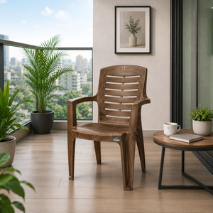 Modern Durable Fixed Armrest Plastic Conference Chair Stackable Office Furniture Brown Color Commercial School Use Home Office - Product Image 4