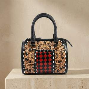 Nouveau Sac de Voyage Rapide à Motif Écossais 2026 pour Femme, 100% Cuir Véritable de Haute Qualité, Mini Sac de Nuit Extérieur Polyvalent - Product Image 1