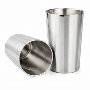 Vasos de Acero Inoxidable de Grado Alimenticio, Vasos Metálicos con Acabado Espejo Premium, Duraderos e Irrompibles para Agua, Jugo, Té - Product Image 3