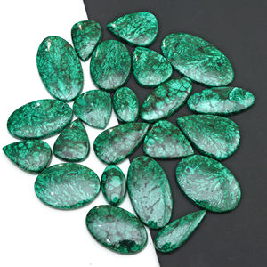 Vente en gros de cabochons en malachite naturelle en forme de feuille, cristaux de malachite faits à la main, pierres précieuses en vrac pour la fabrication de bijoux - Product Image 4