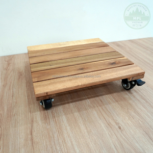 Soporte de Madera Ecológico para Plantas de Calidad de Exportación con Ruedas con Bloqueo, Diseño Cuadrado para Hoteles, Resorts y Jardines, Mejor Precio, Alta Calidad - Product Image 3