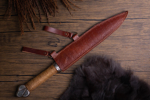 Couteau Seax médiéval en acier au carbone, lame artisanale traditionnelle de qualité supérieure, construction robuste, design de style historique pour collectionneurs - Product Image 1