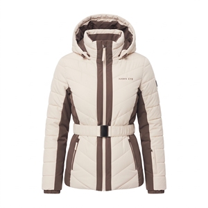 Chaqueta Acolchada de Invierno para Mujer, con Capucha y Cinturón, Diseño de Dos Tonos, Abrigo Acolchado Informal para Exteriores, Nueva Colección de Invierno - Product Image 4
