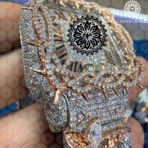 Reloj de Cristal de Lujo para Mujer Charm Jewells, Cuadrado, Analógico, de Cuarzo, con Correa de Acero Inoxidable de 18 mm, Cierre Plegable, Estilo Joyería de Moda - Product Image 5