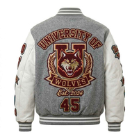 Veste universitaire pour homme de haute qualité personnalisée, en laine, avec broderie en chenille, style collège ou université, veste de sport pour homme