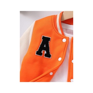 Custom <b>Kids</b> <b>Varsity</b> <b>Jacket</b> Toddler Boy Girl Letterman <b>Jacket</b> Contrast Sleeve Fleece Bomber <b>Jacket</b> Children Baseball Outerwear - Product Image 5