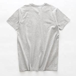 Venta al por mayor Regular Fit Color sólido 100% algodón transpirable verano hombres camisetas logotipo personalizado impresión - Product Image 3