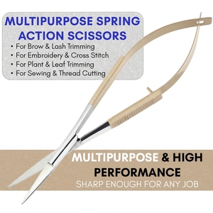 Tijeras de manicura My Lash Tools con resorte, estilo ruso, para cutículas, con acción de compresión por resorte, recortador de piel muerta, tijeras de belleza - Product Image 2