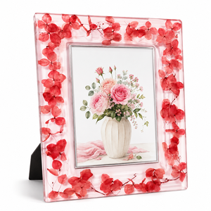 Modern Wood Photo <b>Frame</b> Rectangular <b>Black</b> White Diagonal Stripe Design Tabletop Vertical Display - Product Image 5