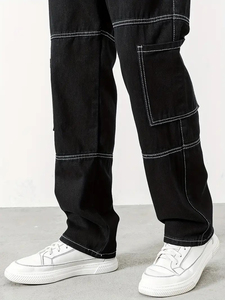 Pantalon cargo pour homme, style tendance, très demandé, best-seller, respirant, séchage rapide, coton, logo de la marque - Product Image 2