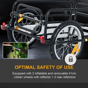 Carrello Pieghevole per Biciclette Tutto Terreno con Gancio di Traino per Asfalto, Ghiaia, Erba, Sabbia, Fango e Colline - Product Image 5