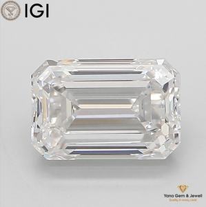 Diamante CVD Cultivado en Laboratorio, 4.00 Quilates, Claridad VVS1, Color E, Corte Esmeralda, Certificado IGI, Perfecto para Anillo de Lujo - Product Image 1