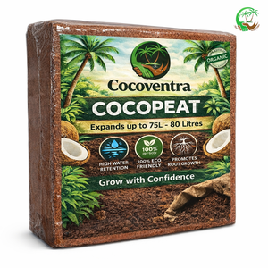 Bloque de Fibra de Coco 100% Natural, Ecológico, Alta Retención de Agua, Biodegradable, 5 kg, Tamil Nadu Garden - Product Image 3