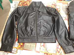 Veste bomber en cuir d'agneau véritable pour femmes, coupe-vent, rembourrage 100% polyester, vente en gros, fabrication OEM, approvisionnement en vrac - Product Image 4