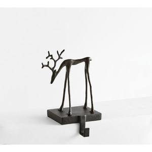 Porte-chaussettes de Noël en métal en forme de cerf, pinces pour sapin de Noël, décorations de table rennes argentés et noirs, cadeaux de Noël, chaussettes de Noël en métal en forme de cerf - Product Image 3